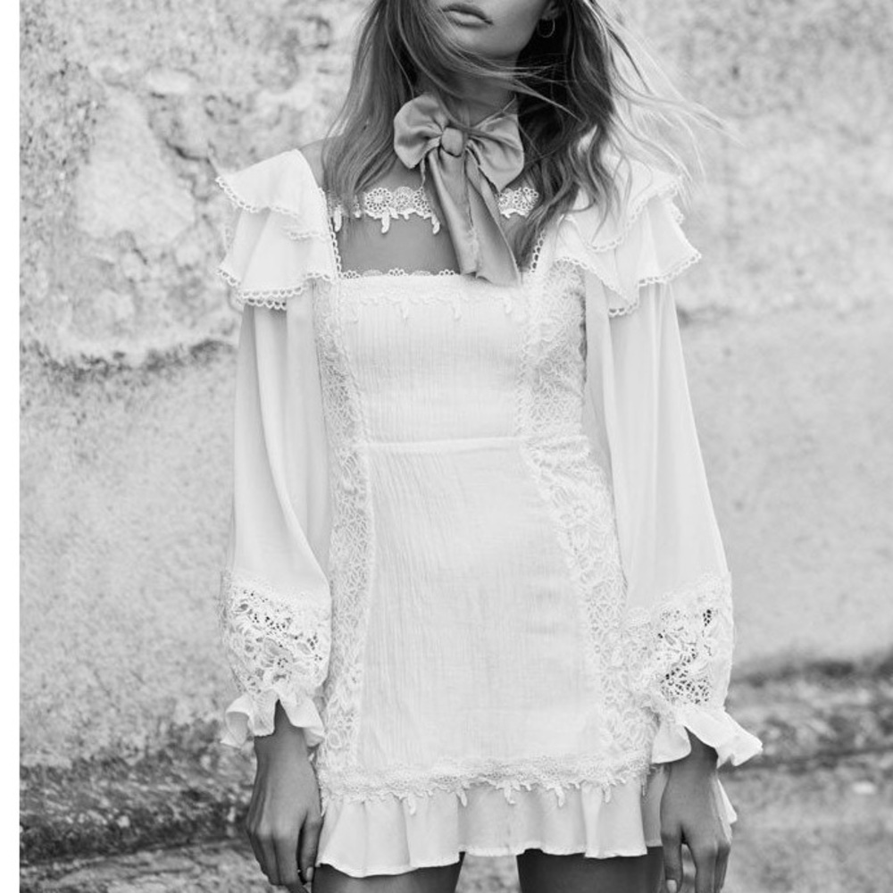 For Love & Lemons Crema dress